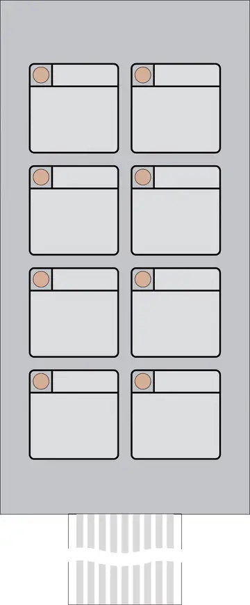  | Voor Elegant Membraantoetsenbord voor Elegant 1230/40/50 F, met 8 toetsen