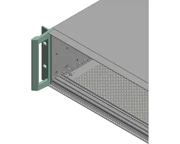 Profiles Flange with handle, aluminium, anthracite grey, powder-coated, screwable in place of the cover strips