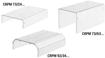 Cubiertas modulares Cubierta modular, transparente, 24, 34 o 63 mm de altura