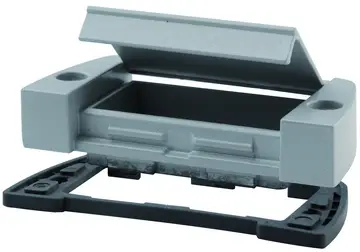 Cubierta Tapa para montaje con solapa de aluminio con bisagra, el lado de la bisagra es el lado liso