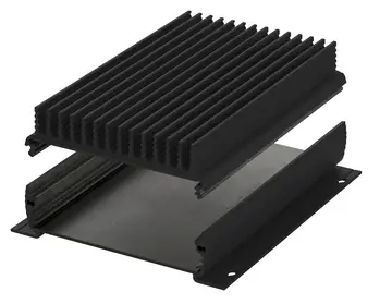 Enclosure profiles divided horizontally, with wall brackets and heat sink ABPH 1000 KWL