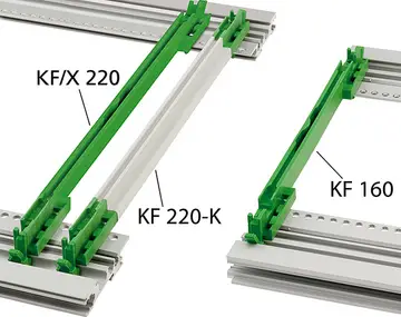 Guide per schede Guide schede , da uno o tre pezzi, in plastica UL 94 V1 verde