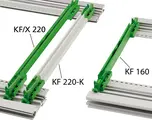Card guides, one and three parts, plastic, UL 94 V1 green