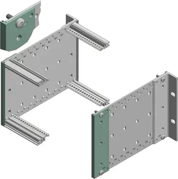 Profilés / jeux de profilés Profilés de finition, alu passivé, pour blindage arrière, utilisables pour toutes les parois latérales