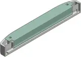EMC corner seal set for mounting on the diecast corners to create conductive connections between the side profiles and the front area
