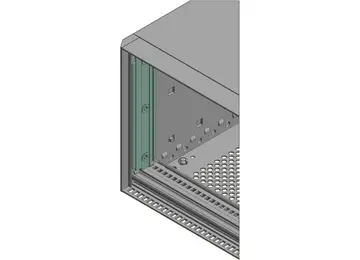 EMC screening Support profiles for contacting between side panel and plug-in unit, uncoated aluminium