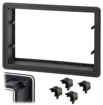 Plastic IP 65 BoTouch front frame, plastic (PA 6.6 GF 30 UL 94 V0), ingress protection IP 65, black (similar to RAL 9005)