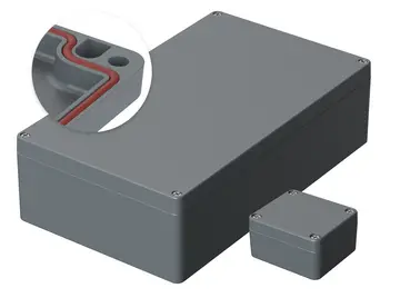 Enclosures with silicone lid seal Enclosure, aluminium, with silicone lid seal