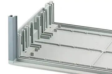 Profiles / profile sets Corner profile sets, plastic, silver grey, for pushing or latching onto the enclosure corners