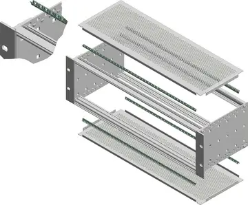 EMC-afscherming EMC-veren staal roestvrij, voor de verbinding tussen afdekplaat en profiel