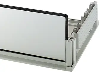 Frontplaten Front-/achterplaten, insteekbaar, alu natuur geanodiseerd, incl. gemonteerde dichting, IP 54