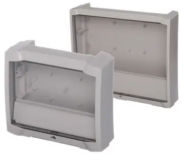 Enclosure with crystal-clear hinged lid Flat enclosure, with crystal-clear hinged lid, for 1 terminal compartment, IP 66 / IP 68 – 1.2m (2 hrs.)