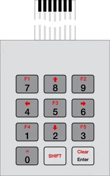  | Pour BOPLA-Arteb Clavier à membrane pour BOPLA-Arteb 335 DIS, avec 12 touches
