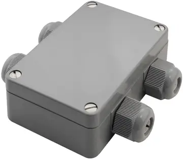 Enclosures with cable glands Enclosure with quick-release fastener and 4 moulded-on Pg 11