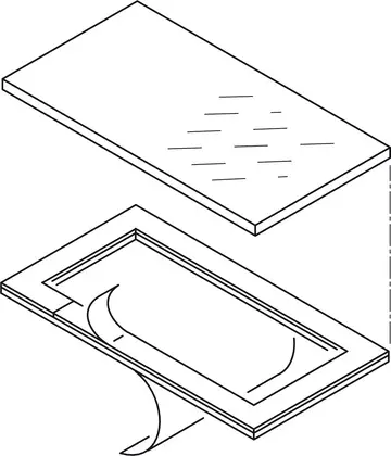 Accessori Vetri per display con cornice adesiva, policarbonato