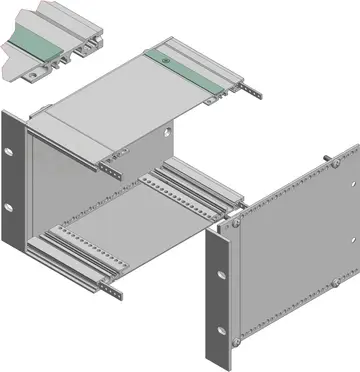 Cover plates Clamp profile sets, natural-coloured anodised aluminium, for fitting of split cover plates