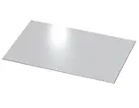 Cover plates closed, screw-on, 2mm, aluminium, natural-coloured anodised