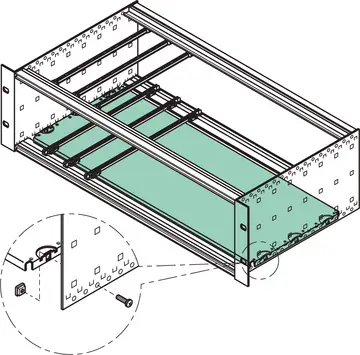 Accessories Mounting panel, passivated aluminium, for fixing additional components