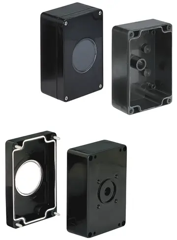 Enclosures with F05 insertion Enclosure, Vestamid, with F05 opening, black, IP 65