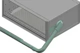 Aufstelltragegriffe für INS 3 HE, verstell- und rastbar, anthrazitgrau/weißaluminium pulverbeschichtet (montierbar nur in Verbindung mit Seitenwandblende SBT/INS)