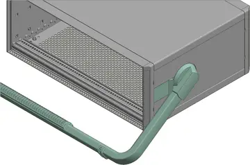 Accesorios Estribo-asidero para INS 3 U, ajustable y encajable, gris antracita/con revestimiento de pintura en polvo color blanco aluminio (sólo puede montarse en combinación con la abertura lateral SBT/INS)