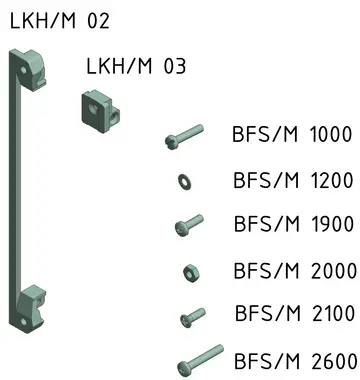 Frontplatten Leiterkartenhalter und Befestigungsmaterial