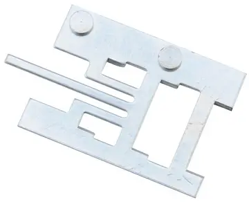 Clamps Connecting piece for insertion of standard retaining clasps acc. to DIN 43835