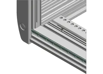 Ressorts CEM / joints Ressort CEM à monter sur des profilés frontaux pour connexions conductrices entre des profilés frontaux et des faces avant partielles CEM vissables.