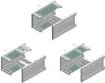 Perforated cover plates, galvanised lacquered sheet steel, visible surface light grey lacquered, hole dia. 2,5 mm