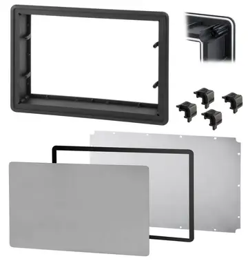 Kunststoff IP 65 BoTouch Kunststoff, Schutzart IP 65, Set für Schalttafeleinbau mit Aluminium-Frontplatte