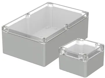 PC, crystal-clear lid Enclosure, polycarbonate