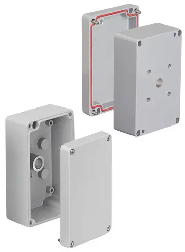 Enclosures with F05 insertion Enclosure, aluminium, with F05 opening, IP 66 / DIN EN 60529