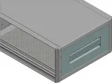Flachbandgriffe aus kunststoffummantelter Stahlfeder, anthrazitgrau, inkl. Seitenwandblende