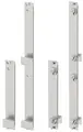 Plug-in front panels, EMC, front natural-coloured anodised aluminium, passivated on rear with slot for EMC spring and pressed-in alignment pin