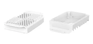 Aluminium onderstukken met koellichaam Ondergedeelte, aluminium, wit