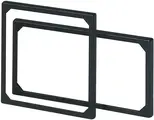 Front frame with screw covers, snaps firmly on