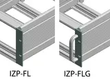 Subrack flange, aluminium, silver-coloured anodised