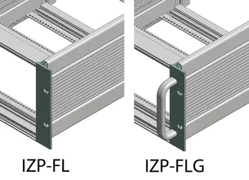 Profiles / profile sets Subrack flange, aluminium, silver-coloured anodised