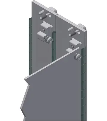 EMC-veren / afdichtingen EMC-veren voor montage aan EMC-deelfrontplaten, aanschroefbaar met zijdelingse sleuven / montagewerktuig