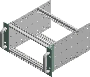 Perfiles/juegos de perfiles Bridas con taladros para sujeción de un asidero, material anodizado en color natural en el frontal, pasivado en la parte posterior, para BSW/M