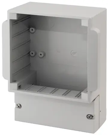 With clip-on covering frame; IP 40 Enclosure with Pg pre-punchings in the terminal compartment