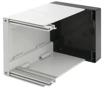 19"-toebehoren 19"-frontmodulerails voor bevestiging van 19"-deelfrontplaten met blinde frontplaten voor basiselement zonder front