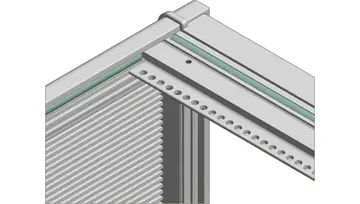 EMC-veren / afdichtingen EMC-textieldichting, zelfklevend, voor montage aan front- en zijprofielen voor geleidende verbindingen tussen profielen en EMC-afdekplaat