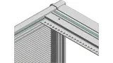 EMC textile seal, self-adhesive, for mounting on front and side profiles for conductive connections between profiles and EMC cover plate
