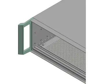 Profiles Front handles, aluminium, anthracite grey, powder-coated, screwable in place of the cover strips