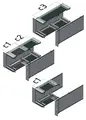 Coperture in lamiera forata, lamiera di acciaio zincato, superficie visibile verniciata grigio chiaro, diametro fori 2,5 mm