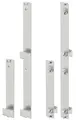 Plug-in front panels, front natural-coloured anodised aluminium, passivated on rear, incl. handles, plastic, UL 94 V 0, light grey
