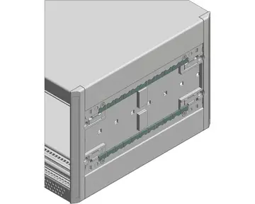 EMC-afscherming EMC-veren voor horizontale afscherming tussen afdekplaten en zijwanden, staal roestvrij