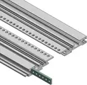 Tapped strips, galvanised steel, M2.5, 7 x 2 mm, for part front panel fixing