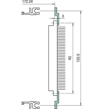 Perfiles Z-rails, aluminio anodizado en color natural, para conectores según DIN EN 60603-2 (antes DIN 41612)